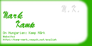 mark kamp business card